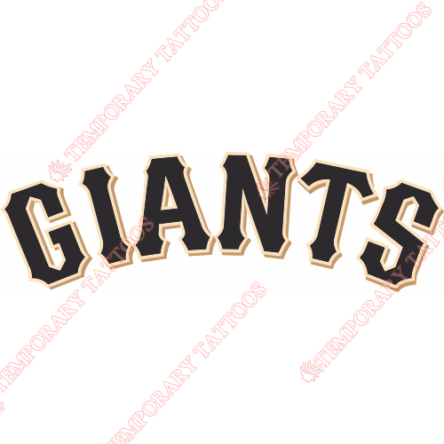 San Francisco Giants Customize Temporary Tattoos Stickers NO.1903